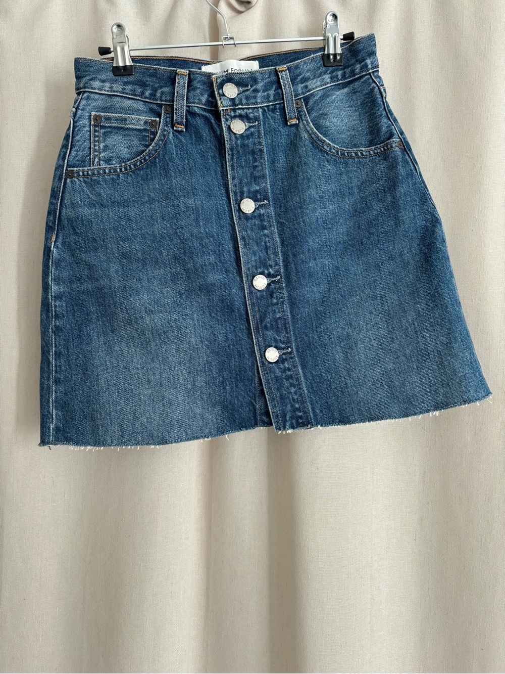Denim Forum Button-Front Skirt — Size 26